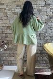 Santos Cotton Zahra Embroidered Smock Olive /5=
